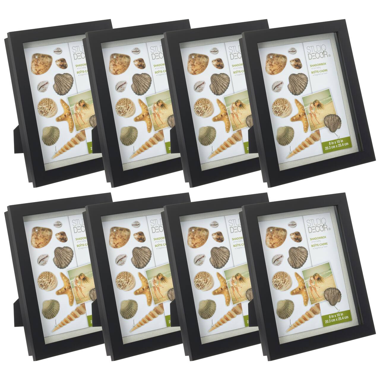 8 Pack: Black 8" x 10" Shadow Box by Studio Décor®